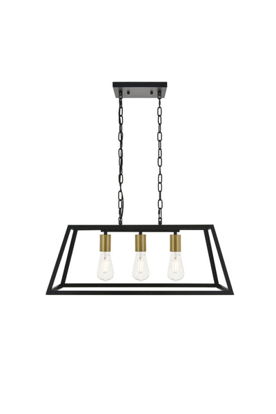 product image for Resolute 3 Light Pendant Living District Ld4061D25Bk 20 23