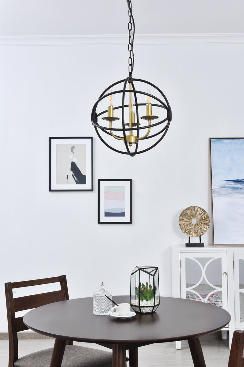 media image for Octavia 3 Light Pendant Living District Ld4006D14Brd 13 21