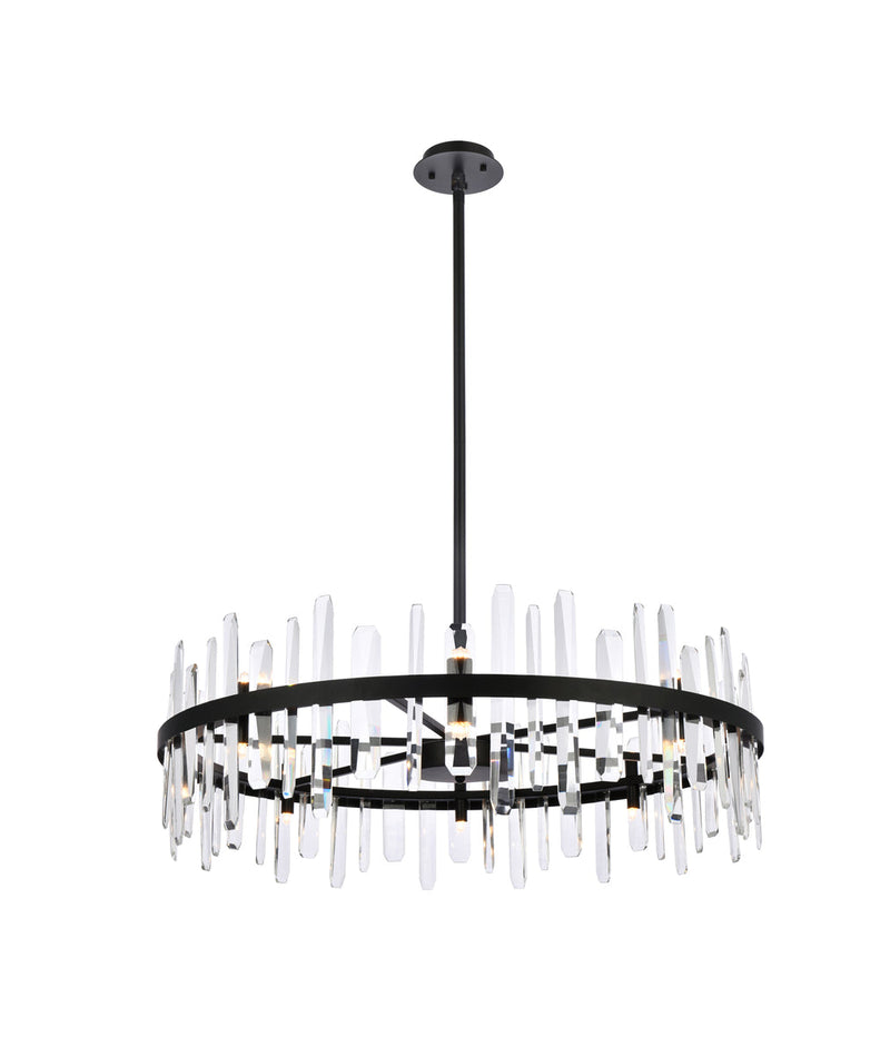 media image for Serena 16 Light Chandelier Elegant Lighting 2200G30Bk 7 24