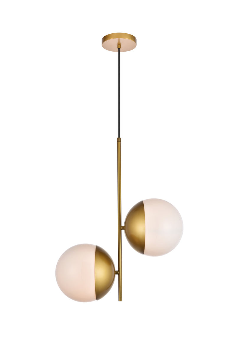 media image for Eclipse 2 Light Pendant Living District Ld6116Bk 3 220