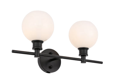 product image for Collier 2 Light Bath Sconces Living District Ld2314Bk 26 73