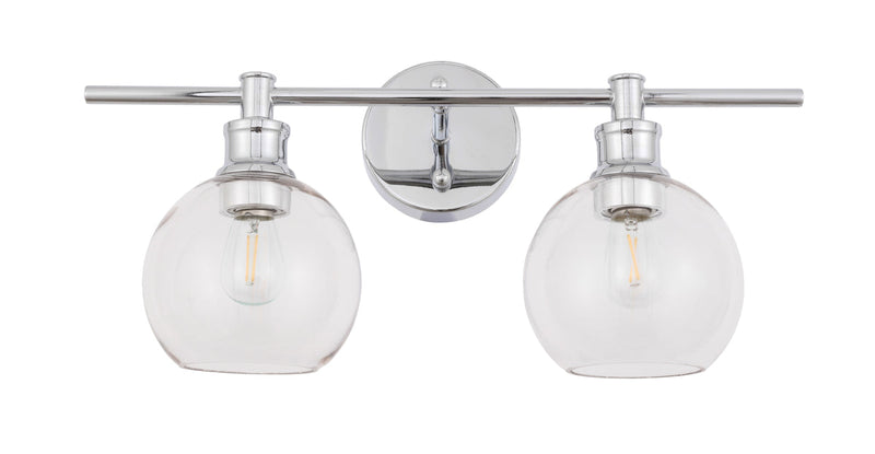 media image for Collier 2 Light Bath Sconces Living District Ld2314Bk 71 284