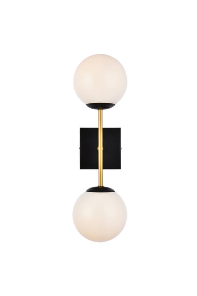 product image for Neri 2 Light Bath Sconces Living District Ld2357Bk 3 51