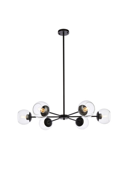 product image for Briggs 6 Light Pendant Living District Ld644D30Bk 7 22