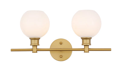 product image for Collier 2 Light Bath Sconces Living District Ld2314Bk 4 13