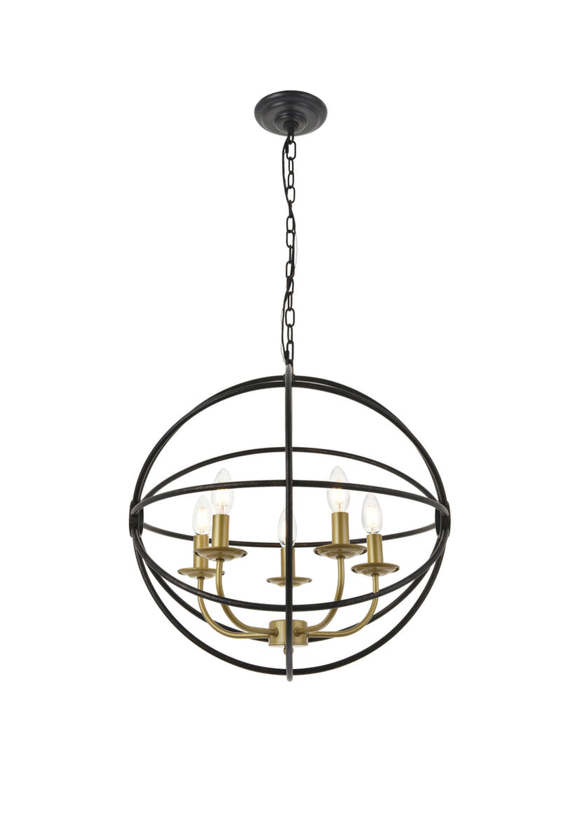 media image for Octavia 5 Light Pendant Living District Ld4006D20Brd 13 274