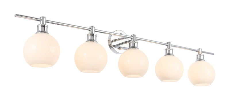 media image for Collier 5 Light Bath Sconces Living District Ld2326Bk 73 256