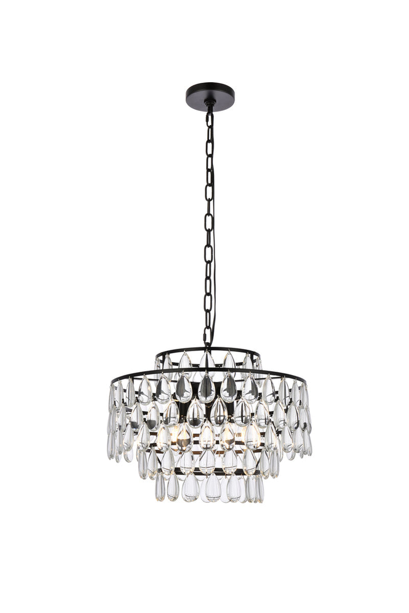 media image for Mila 5 Light Pendant Elegant Lighting 1102D18Bk 1 262