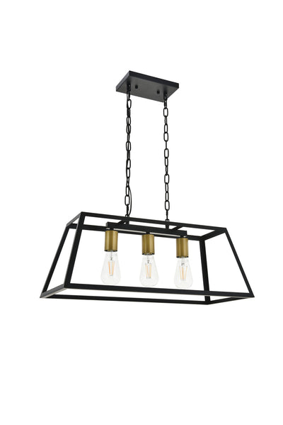 product image for Resolute 3 Light Pendant Living District Ld4061D25Bk 5 55