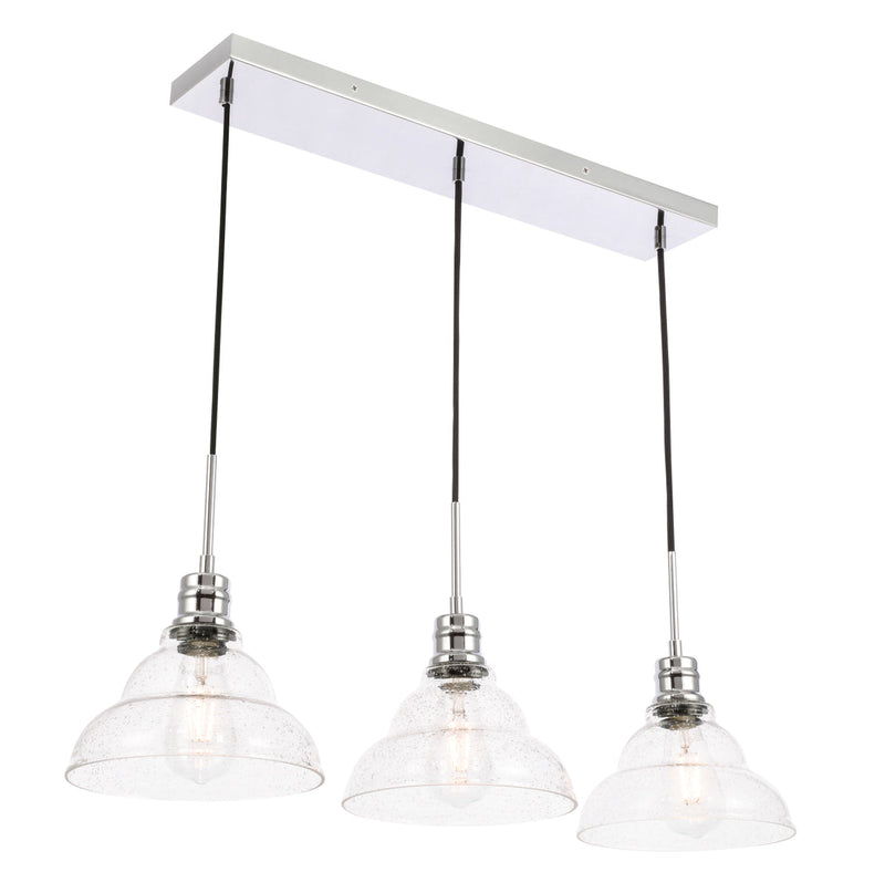 media image for Clive 3 Light Pendant Living District Ld6222Bk 15 291