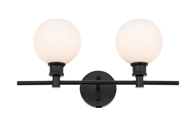 product image for Collier 2 Light Bath Sconces Living District Ld2314Bk 14 48