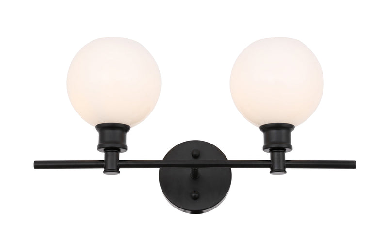 media image for Collier 2 Light Bath Sconces Living District Ld2314Bk 14 257