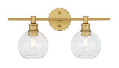 product image for Collier 2 Light Bath Sconces Living District Ld2314Bk 51 23