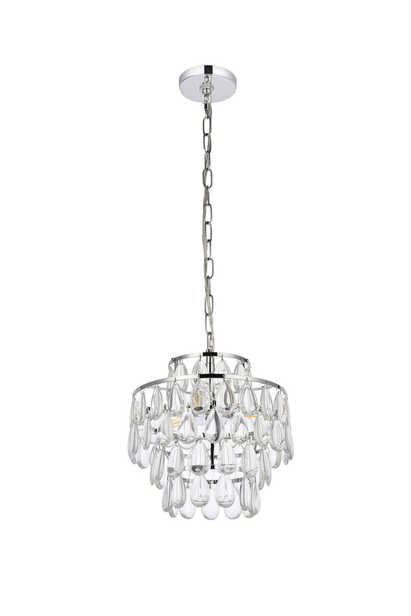 media image for Mila 3 Light Pendant Elegant Lighting 1102D12Bk 48 277