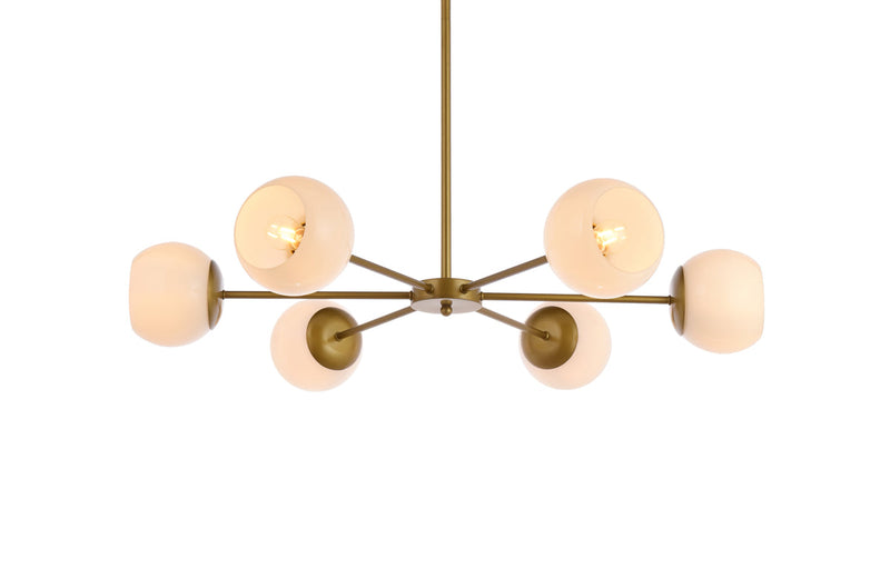 media image for Briggs 6 Light Pendant Living District Ld644D30Bk 23 227