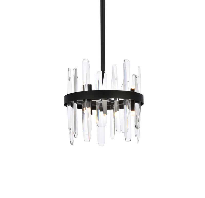 media image for Serena 6 Light Pendant Elegant Lighting 2200D10Bk 10 282