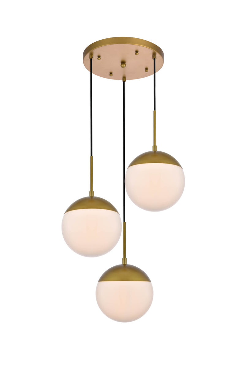 media image for Eclipse 3 Light Pendant Living District Ld6122Bk 6 244