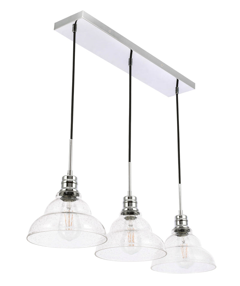 media image for Clive 3 Light Pendant Living District Ld6222Bk 21 20