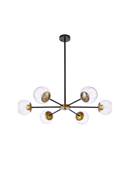 product image for Briggs 6 Light Pendant Living District Ld644D30Bk 67 59