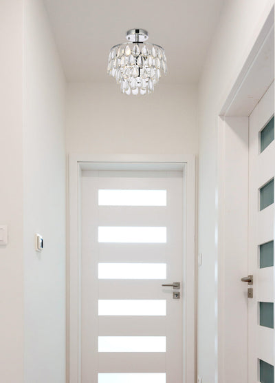 product image for Mila 3 Light Flush Mount Elegant Lighting 1103F12Bk 65 51