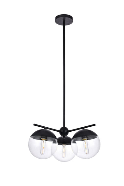 product image for Eclipse 3 Light Pendant Living District Ld6122Bk 9 78