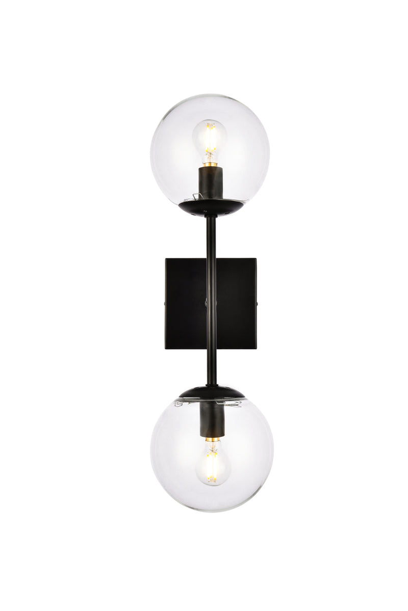 media image for Neri 2 Light Bath Sconces Living District Ld2357Bk 1 211