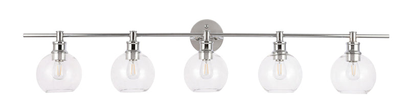 media image for Collier 5 Light Bath Sconces Living District Ld2326Bk 54 225