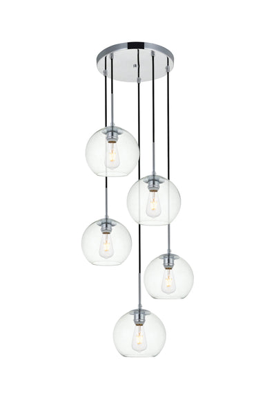 product image for Baxter 5 Light Pendant Living District Ld2226Bk 9 46