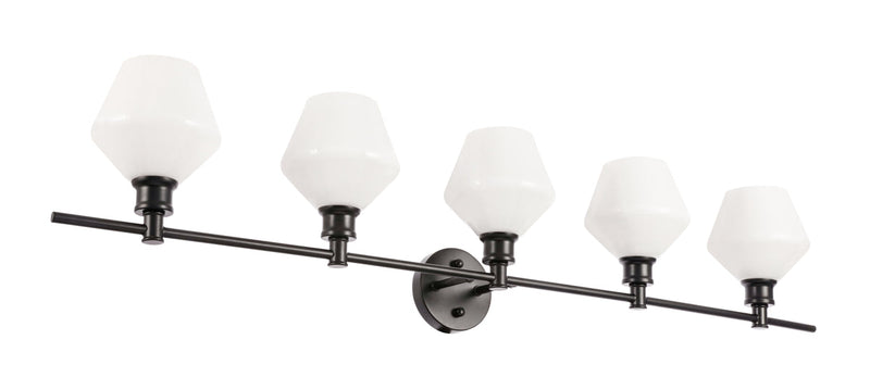 media image for Gene 5 Light Bath Sconces Living District Ld2324Bk 32 265