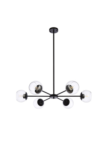 product image for Briggs 6 Light Pendant Living District Ld644D30Bk 66 61