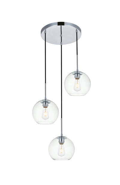 product image for Baxter 3 Light Pendant Living District Ld2208Bk 5 0