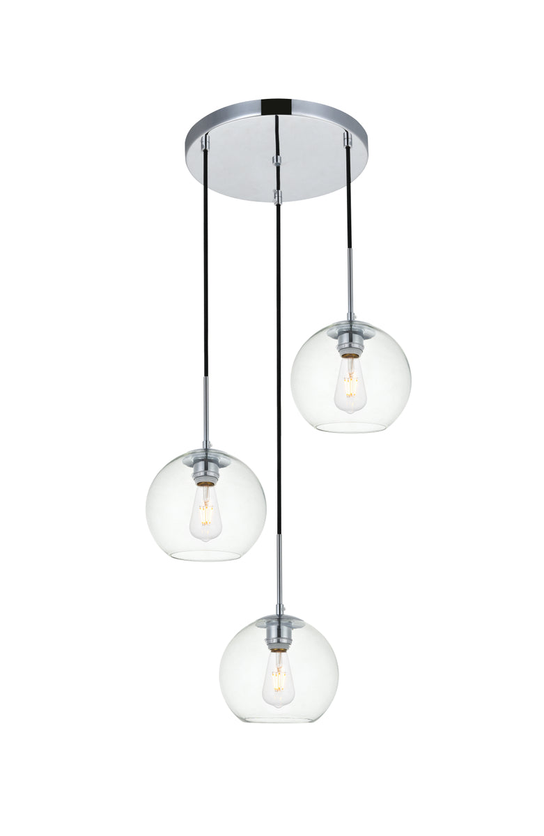 media image for Baxter 3 Light Pendant Living District Ld2208Bk 5 269