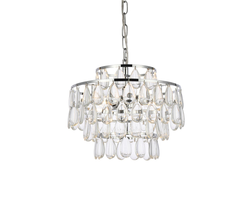 media image for Mila 3 Light Pendant Elegant Lighting 1102D12Bk 15 236