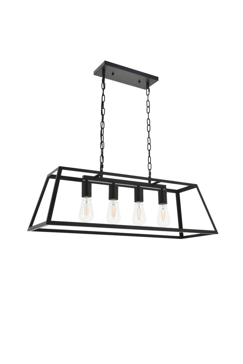 media image for Resolute 4 Light Pendant Living District Ld4061D32Bk 19 296