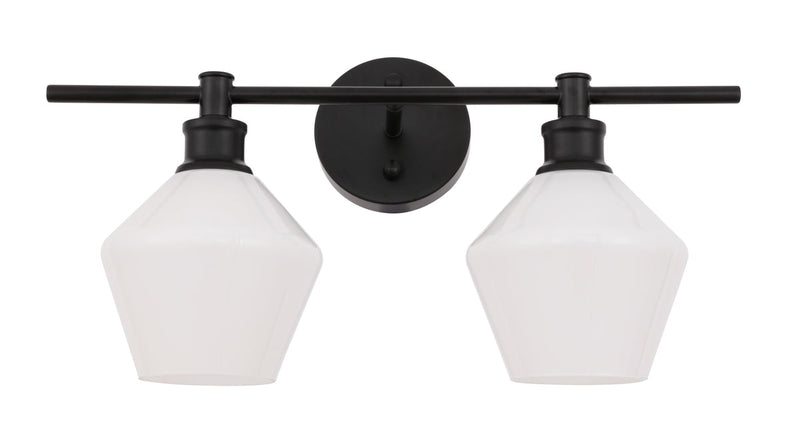 media image for Gene 2 Light Bath Sconces Living District Ld2312Bk 68 233