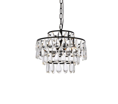 product image for Mila 3 Light Pendant Elegant Lighting 1102D12Bk 13 65