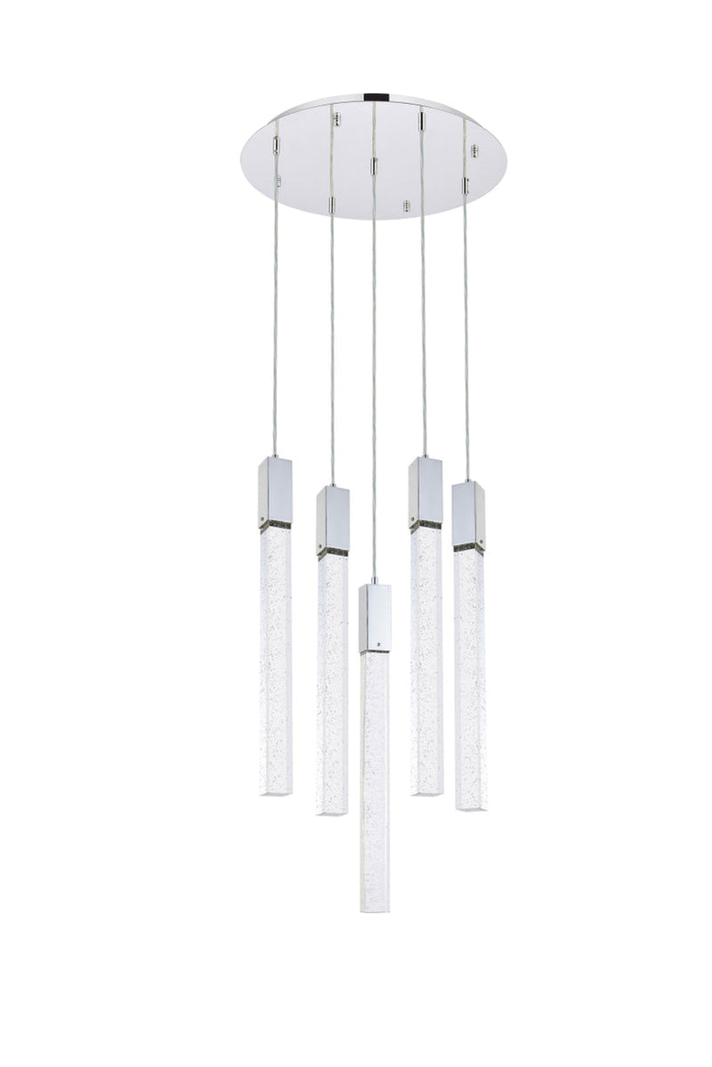 media image for Weston 5 Light Pendant Elegant Lighting 2066D16Bk 50 265