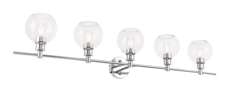 media image for Collier 5 Light Bath Sconces Living District Ld2326Bk 19 255