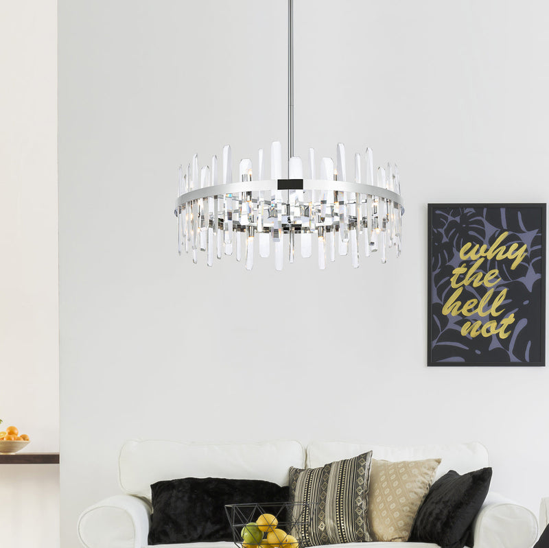 media image for Serena 16 Light Chandelier Elegant Lighting 2200G30Bk 68 261