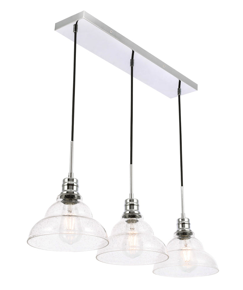 media image for Clive 3 Light Pendant Living District Ld6222Bk 18 241