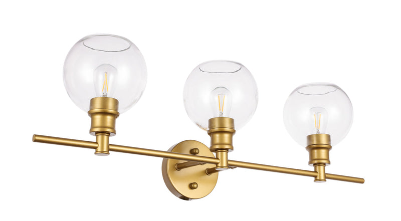 media image for Collier 3 Light Bath Sconces Living District Ld2318Bk 33 20