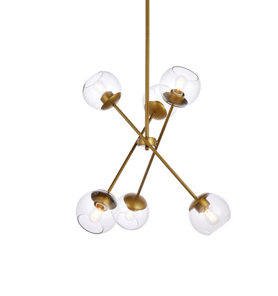 product image for Axl 6 Light Pendant Living District Ld656D24Bk 11 96