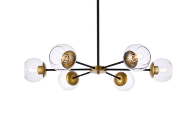 product image for Briggs 6 Light Pendant Living District Ld644D30Bk 20 45