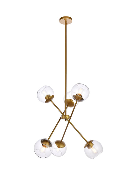 product image for Axl 6 Light Pendant Living District Ld656D24Bk 5 55