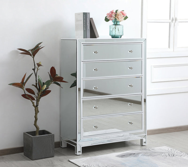 media image for Reflexion Cabinet Tall 5 Drawer Elegant Furniture Lighting Mf72026 26 255