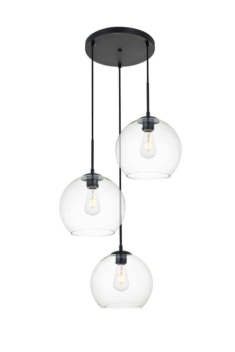 media image for Baxter 3 Light Pendant Living District Ld2208Bk 6 269