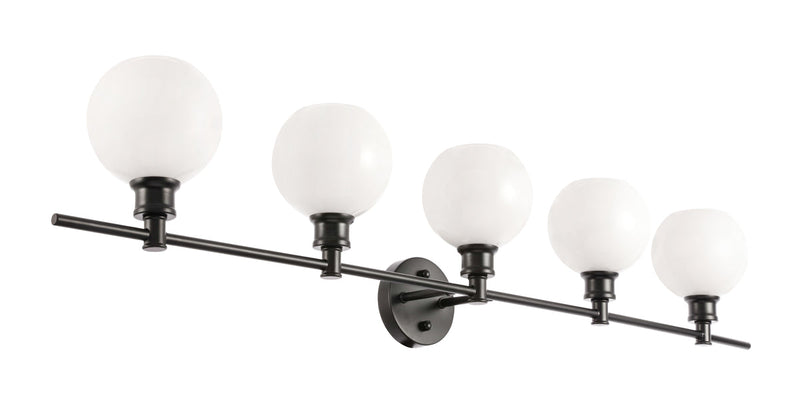 media image for Collier 5 Light Bath Sconces Living District Ld2326Bk 39 293