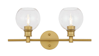 product image for Collier 2 Light Bath Sconces Living District Ld2314Bk 3 56