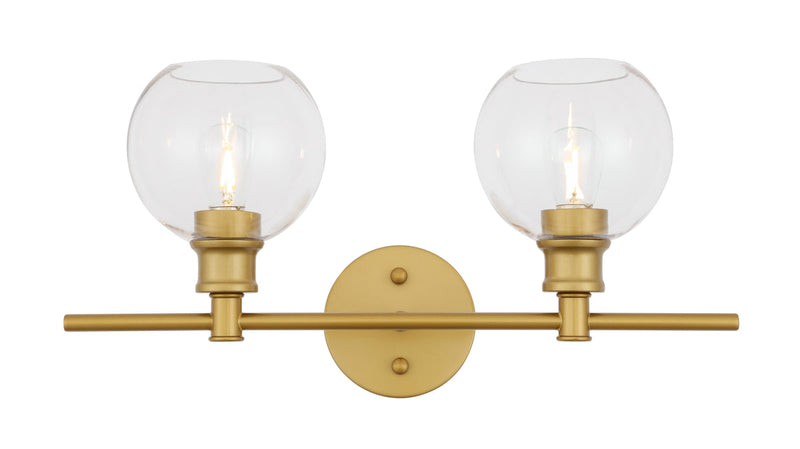 media image for Collier 2 Light Bath Sconces Living District Ld2314Bk 3 252