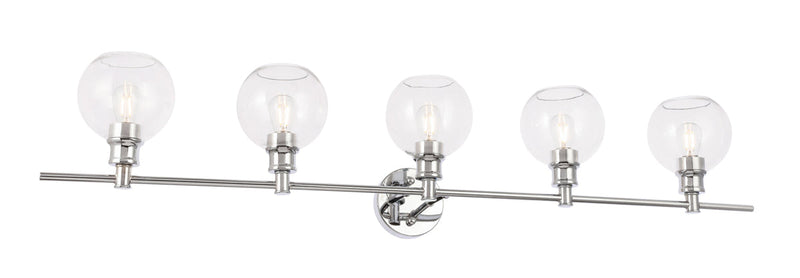 media image for Collier 5 Light Bath Sconces Living District Ld2326Bk 7 266